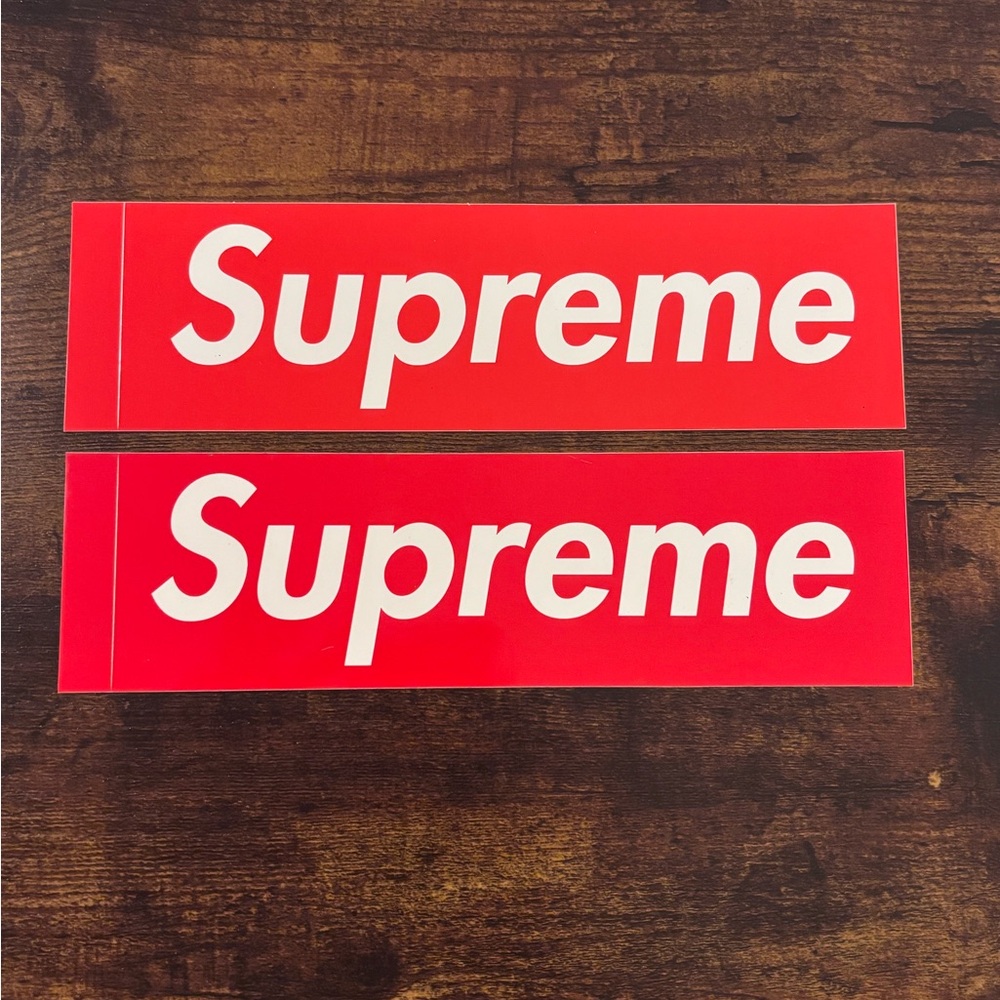 Supreme New York Red Sticker Lot of 2 Authentic